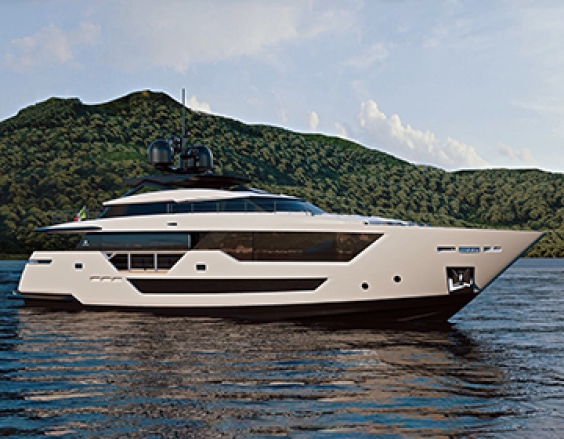 The new addition to the Custom Line planing range presented at the 2018 Miami Yacht Show.